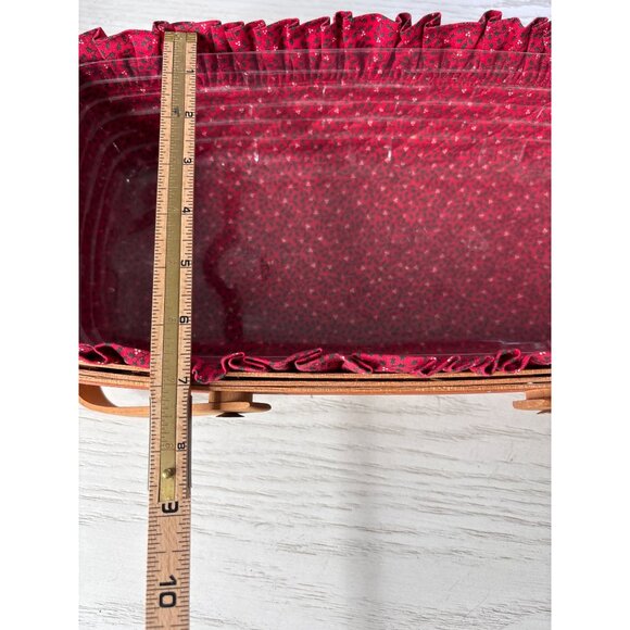 Vintage 1991 Longaberger Rectangle Basket with Double Swing Handles - Picture 12 of 13